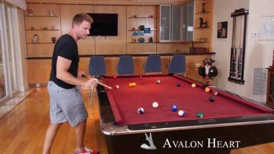 Naughty America - Avalon Heart fucking in the pool table with - sexu.com