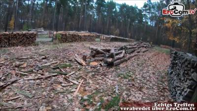 creampie in forest with german secretary milf with glasses pov - txxx.com - Germany