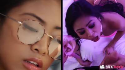 Tattooed Man Punished Asian Hottie - Ember Snow - hotmovs.com