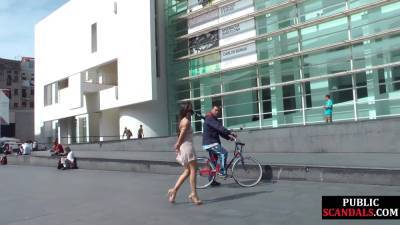 Real newbie gets public spanked and facefucked before jizz - hotmovs.com