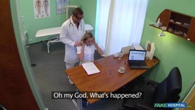 Naughty Blonde Nurse Gets Doctor's Attention And His Cum - porntry.com