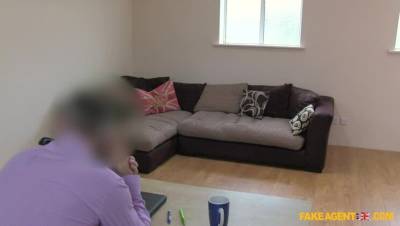 John Petty - Hot Blonde Walks Out Before Coming Back For Agent's Cum - porntry.com - Britain