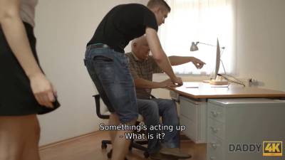 Daddy4k. voracious euro gal drilled by grandfather behind boyfriends back - sexu.com