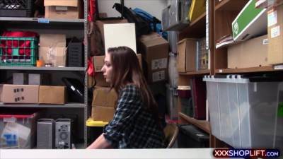 Redhead teen shoplifter punish fucked by in the office - sexu.com