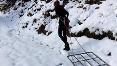 Outdoor solo masturbation scene with curly blonde - icpvid.com