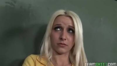Blonde Schoolgirl Gets Fucked In The Detention Room - hclips.com