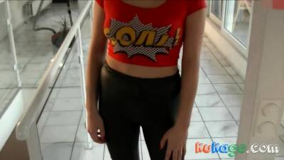 quirky blonde on stairs face fuck quickie - facial - icpvid.com - Germany