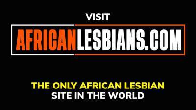 Ebony African Lesbian Licks Black Pussy after shower massage - nvdvid.com