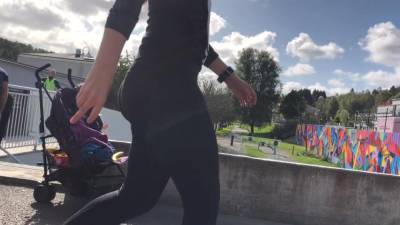 Pawg running in spandex - voyeurhit.com