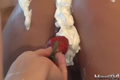And Her Girlfriend Are Covered In Whipped Cream - Teen Lesley - hclips.com