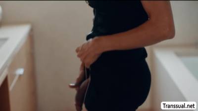 TGirl loves when start sucknig dudes cock - fetishpapa.com