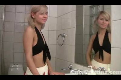 Cute Cristina has Blonde Hair and a Small Pussy - hotmovs.com - Russia