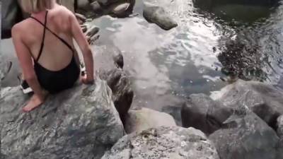 Quick Sex In A Public Place By The Waterfall - hclips.com