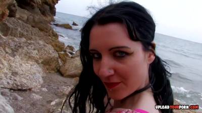 Beautiful Darkhair At The Beach Loves To Have Intercourse - hclips.com