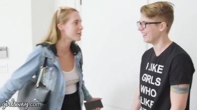 GIRLSWAY Naughty Cadence Lux Spanks GF While Being Fingered - hotmovs.com