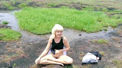 Hot Tight Body Blonde Slut Taking Naked Body Sun Bath Outdoor - Close Up - hclips.com