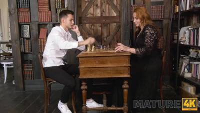 Chess game ends for mature and her young rival with hot sex - pornoxo.com