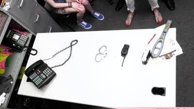 Cute teen and a MILF shoplifter caught - nvdvid.com