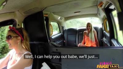 Busty Tattooed Lesbians Fuck in Cab - porntry.com