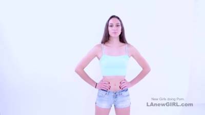 Sexy Brunette Gets Creamy Pussy Fucked At Audition - upornia.com