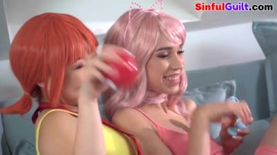 Pokemon Cosplayers Riding Dick In Threesome - upornia.com