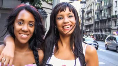 Threesome with Horny Ebony Latina BFFs in Barcelona - txxx.com