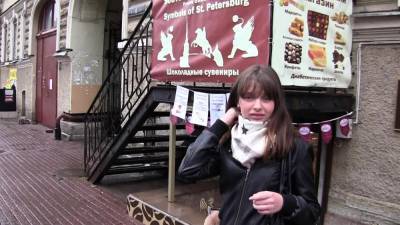 Teen to the older man behind the camera - nvdvid.com - Russia