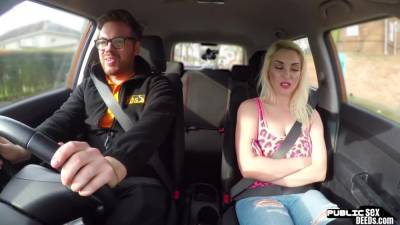 Bigtit English Babe Riding Cock In Car During Lesson - upornia.com - Britain