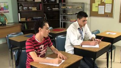 Twink students Phillip Ashton and Maddox Johnson suck dicks - webmaster.drtuber.com