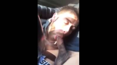 Morning blow job while driving his boy at his work place - nvdvid.com