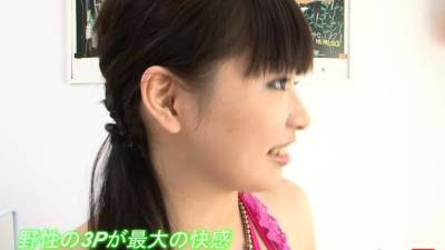 Japanese teen chick with natural jugs gets double nailed - nvdvid.com - Japan