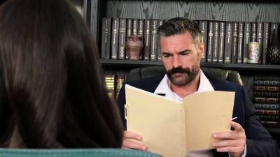 Charles Dera - Job interview turns Into a desktop blowjob before the boss - nvdvid.com