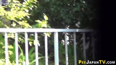 Japanese teen urinating on the street - pornoxo.com - Japan