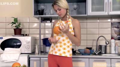 Alecia Fox - Flower Top Orange Sweats - hclips.com