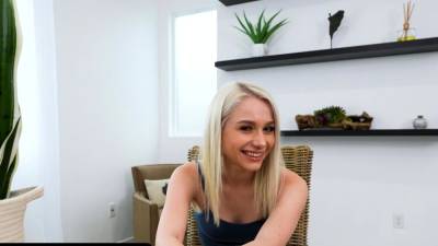 Gorgeous Blonde Teen Scarlett Hampton Plays Strip Poker - icpvid.com