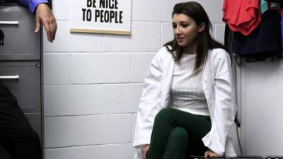 Maya Woulfe - Maya - Security officer makes Maya Woulfe do what he ask of her - nvdvid.com