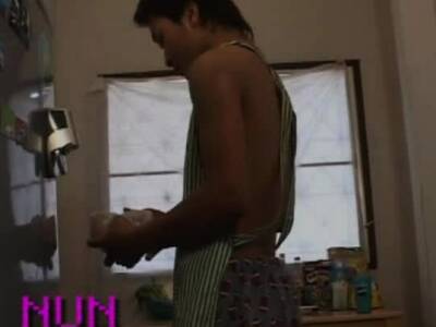 Slim Asian sucks for cum before breeded - nvdvid.com