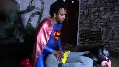 Superman fucks batman in interracial duo - drtuber.com