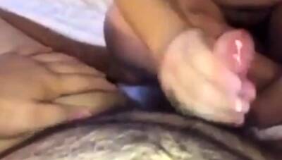 Asian Chub gives Bear HJ then gets messy - nvdvid.com