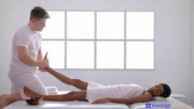 Michael Fly - Oil drenched sex with Ebony UK babe - veryfreeporn.com - Britain