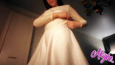 Sweet Babe In White Enjoy Himself - hclips.com