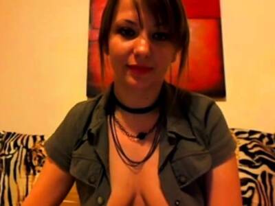 Cute little brunette with no bra bares all on cam - icpvid.com