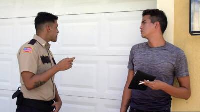 Smoking hot latin teen has to serve a horny gay cop - icpvid.com