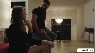 Curly shemale gets barebacked by stepdad - fetishpapa.com