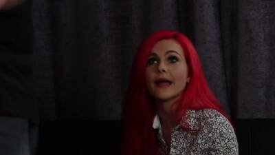 Busty redhead voyeur watching wanker - icpvid.com