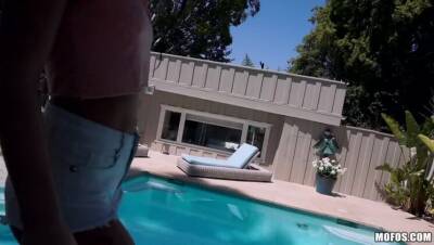 Cameron Canela - Petite Latina's Poolside Bang - porntry.com