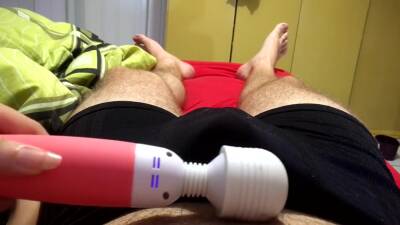 Making Him Cum In His Underwear With My Magic Wand Cum In Boxers Cum Through Pants Handjob - hclips.com