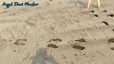 Blonde Again On The Beach Walking Around Naked Hd - hclips.com