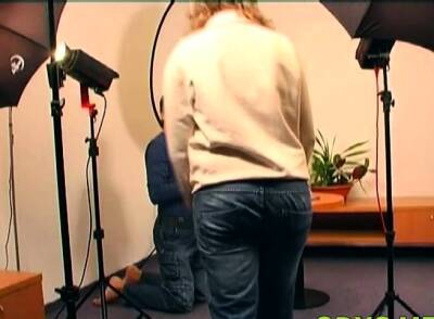 Ambitious blonde gf Erika fucks with packing monster - nvdvid.com