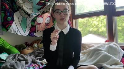 Roleplay: Religious School Girl Smokes And Shows You Her Strange Dildo - Izzy Hellbourne - upornia.com